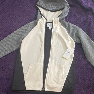 Old Navy Gray and Cream Kids Hoodie